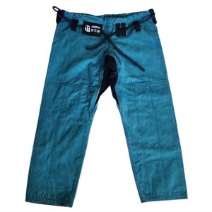 War Tribe Canvas W0 Teal Jiu Jitsu / BJJ Martial Arts Pants